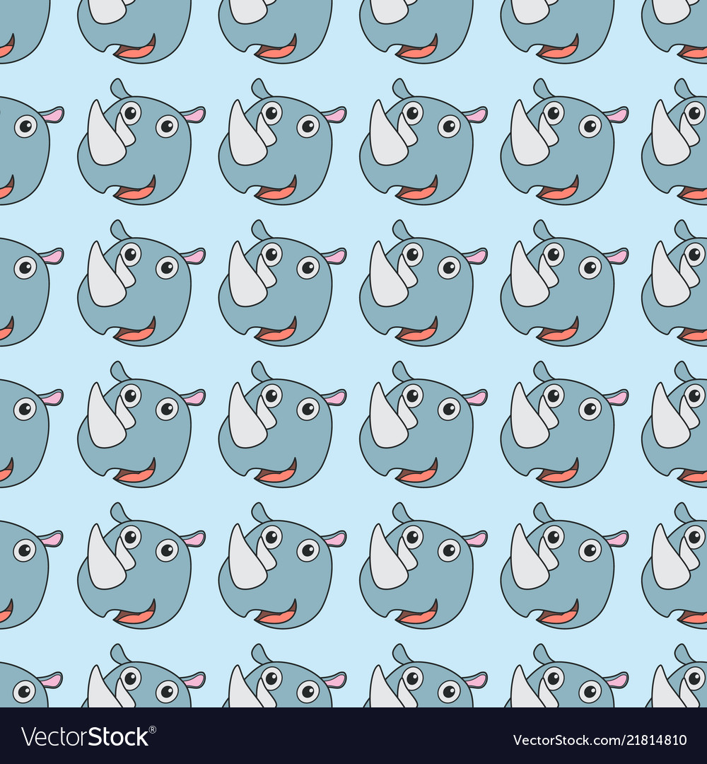 Rhino seamless pattern