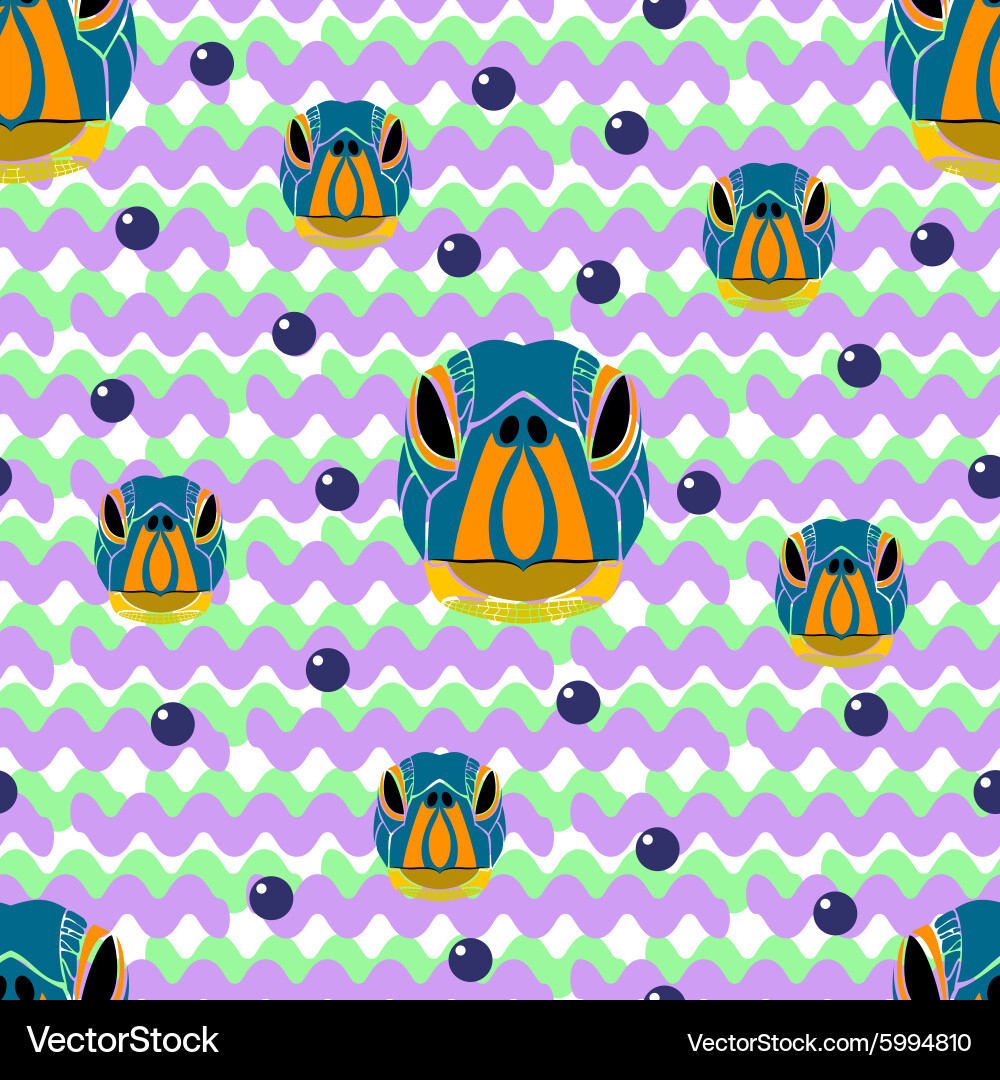 Seamless turtle Royalty Free Vector Image - VectorStock