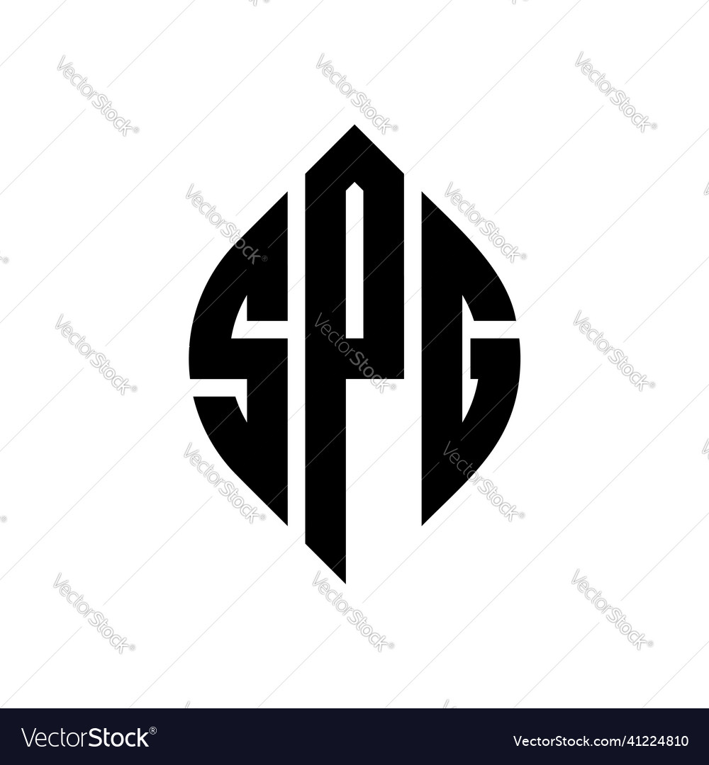 Spg circle letter logo design Royalty Free Vector Image