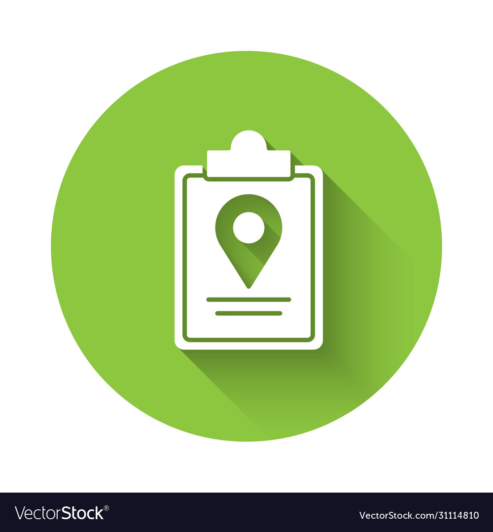 White folded map with location marker icon vector image White folded map with location marker icon