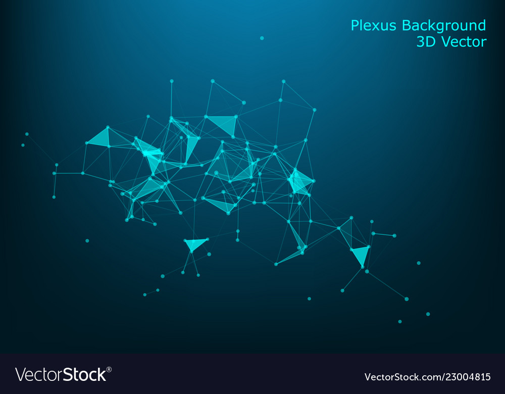 Abstrakte Partikel und Linienplexus-Effekt vector image Abstrakte Partikel und Linienplexus-Effekt
