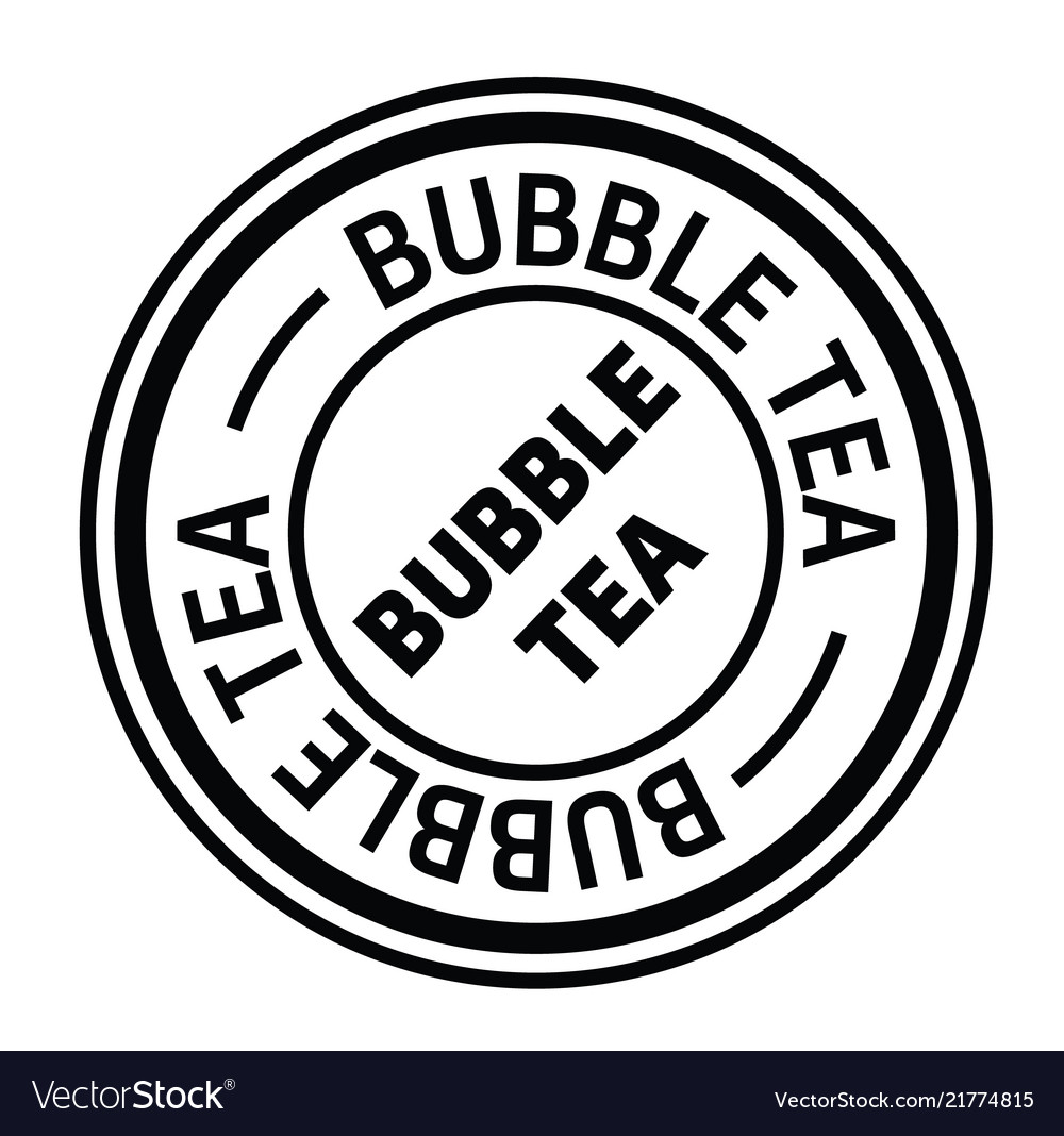 Bubble tea rubber stamp Royalty Free Vector Image