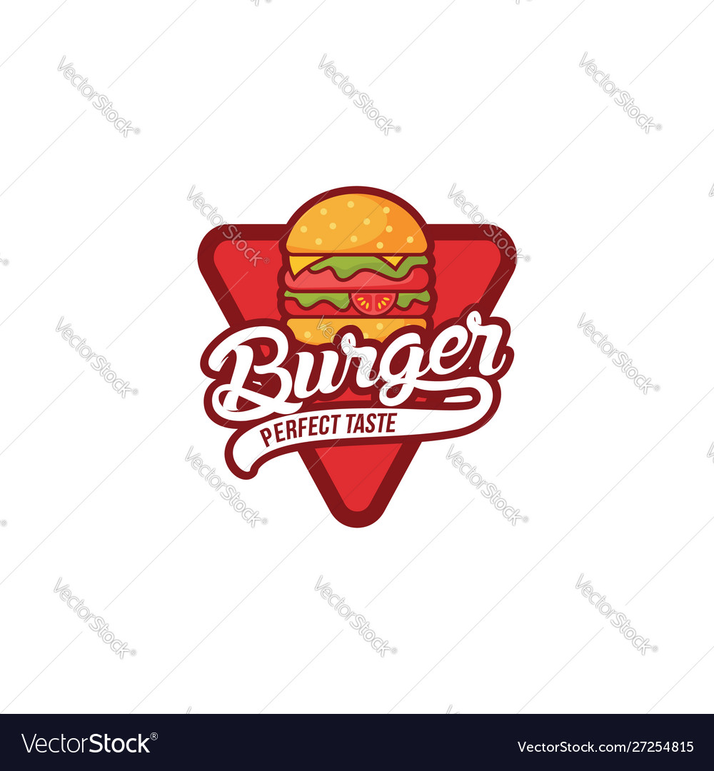 Burger logo design Royalty Free Vector Image - VectorStock