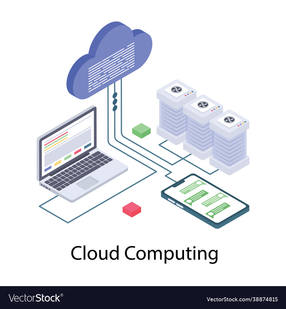 Cloud computing services Royalty Free Vector Image