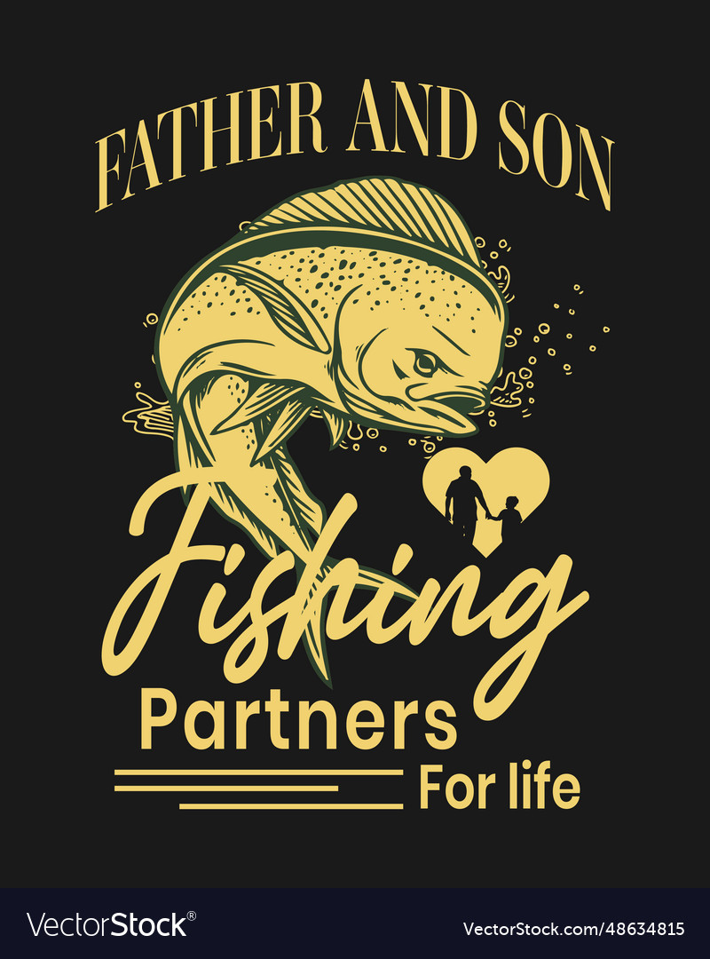 Fishing t-shirt design vintage Royalty Free Vector Image