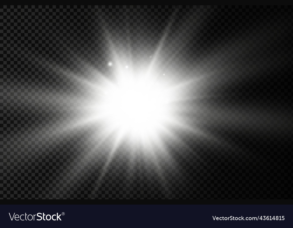 Glow heller Lichtstern weiße Sonnenstrahlen Sonnenschein