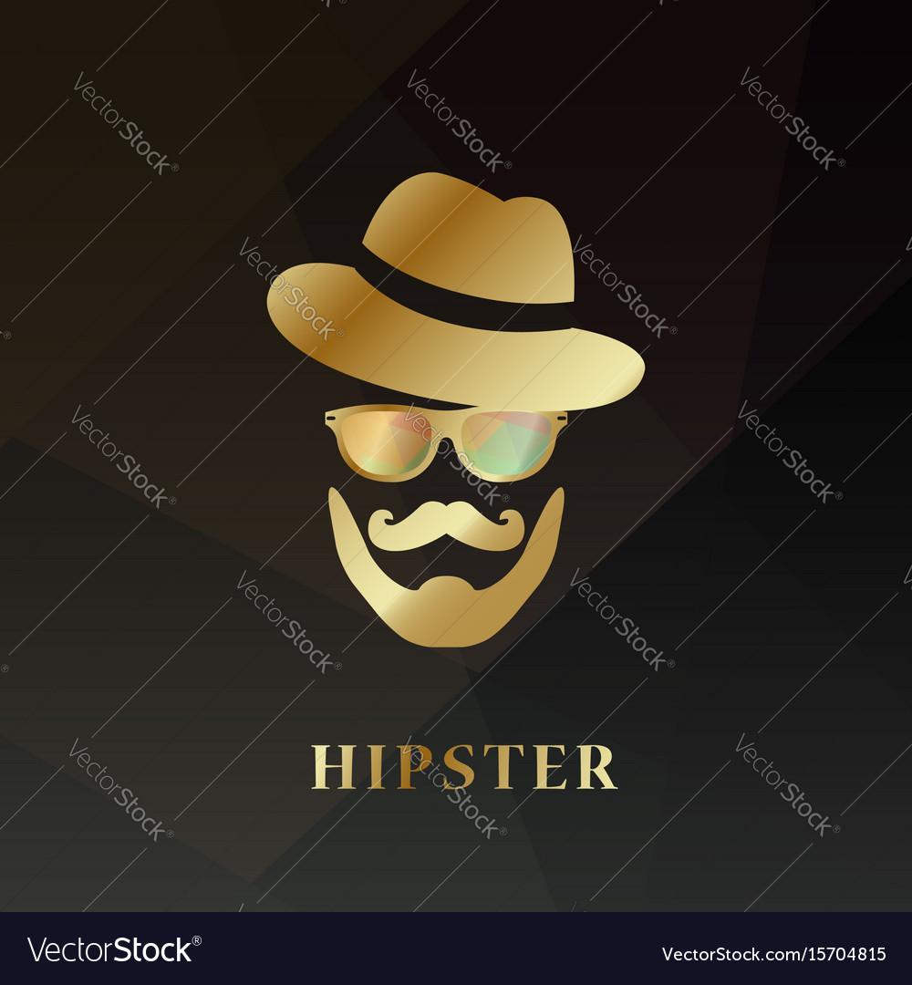 Golden Hipster Man Hat