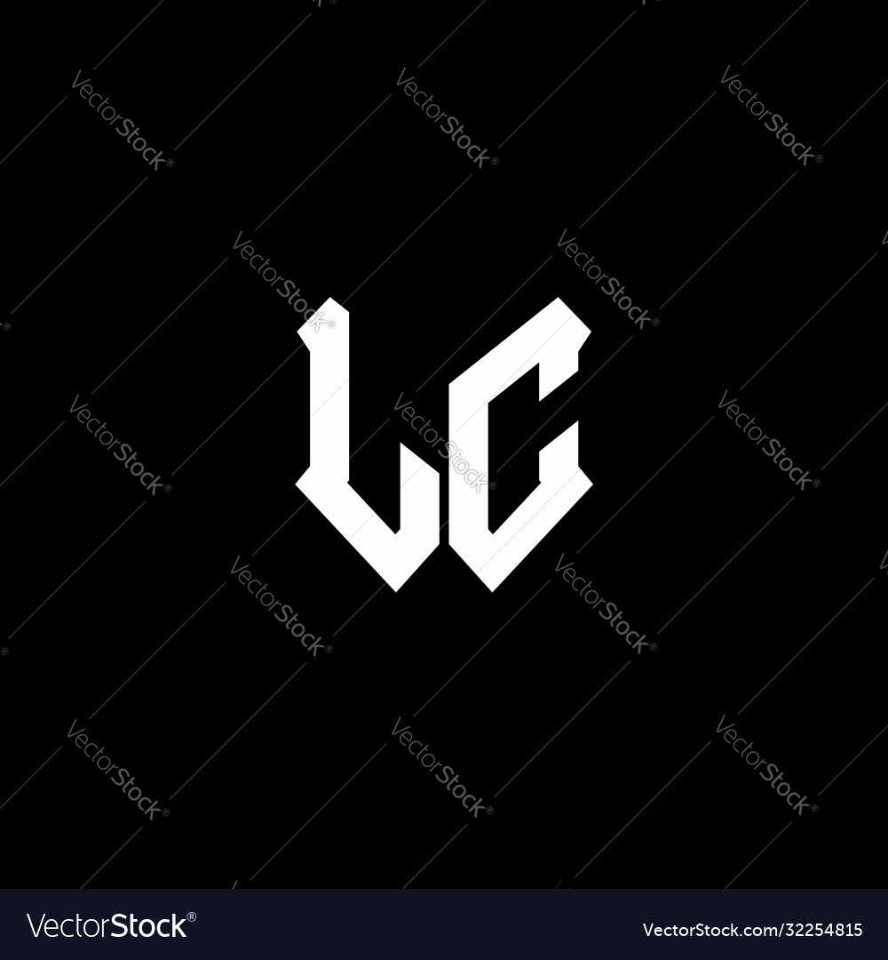 Lc logo monogram with shield shape design template