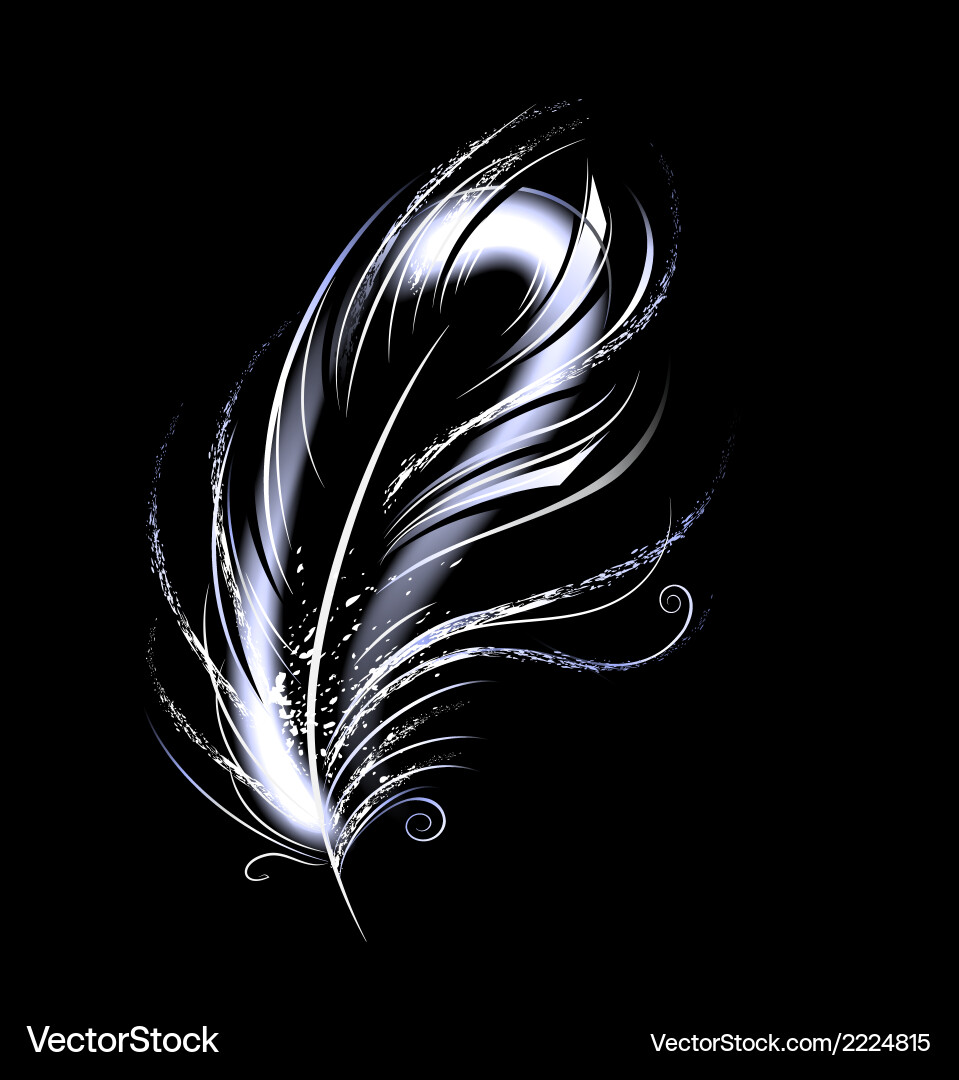Luminous feather Royalty Free Vector Image - VectorStock