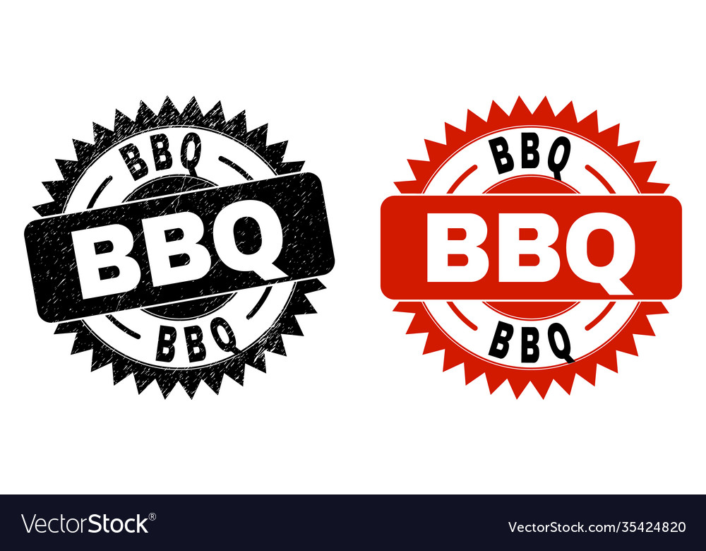 Bbq black rosette watermark with rubber surface