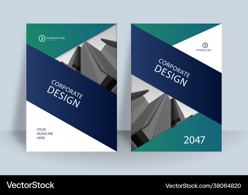 Business book cover design template modern Vector Image
