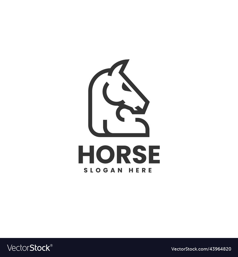 Logo horse line art style