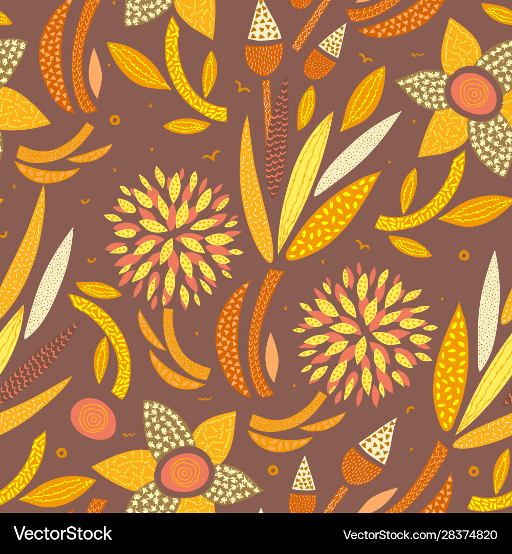 Seamless pattern abstract hand drawn Royalty Free Vector