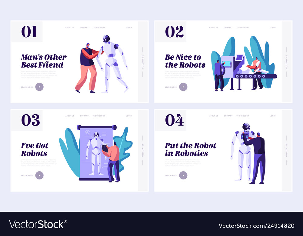 Set robotics website landing page template