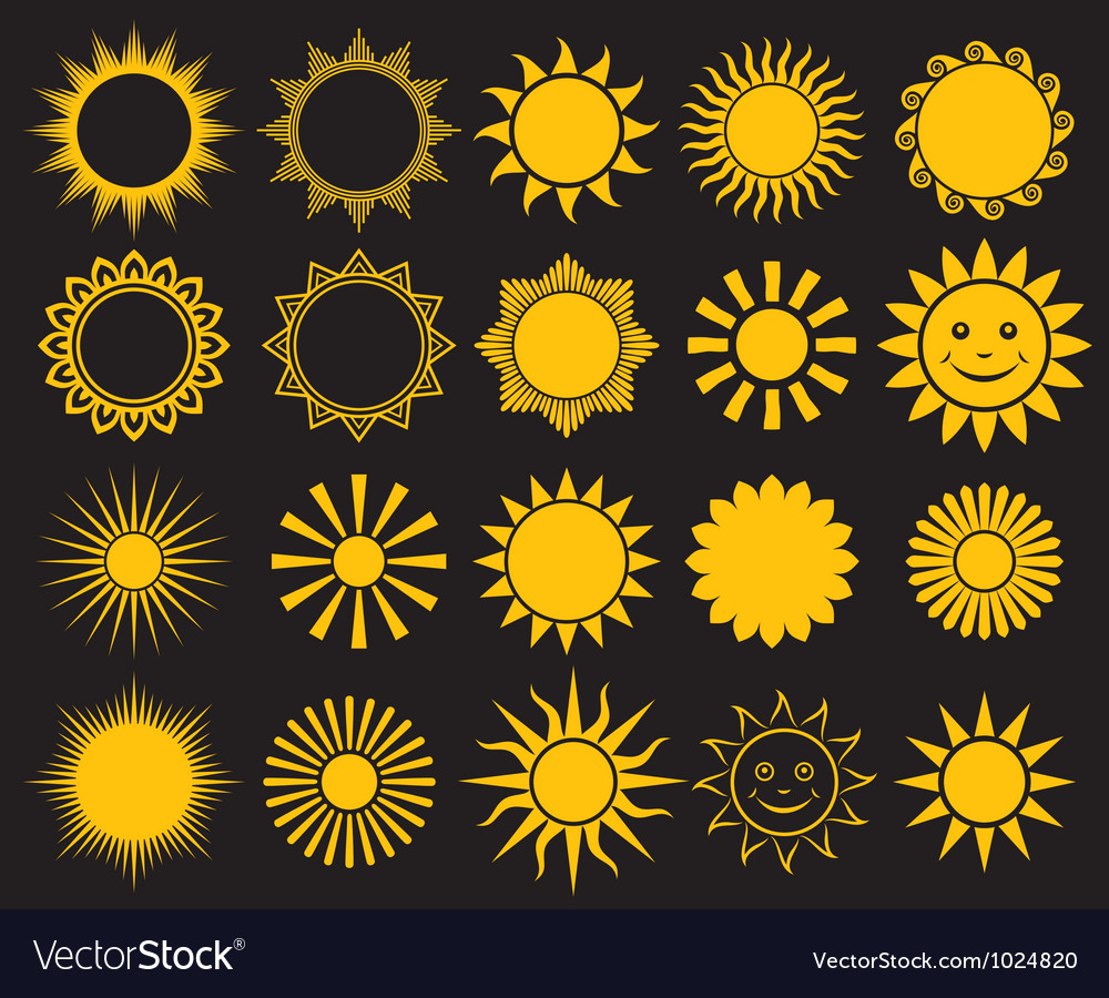 Sunssuns - elements for design Royalty Free Vector Image