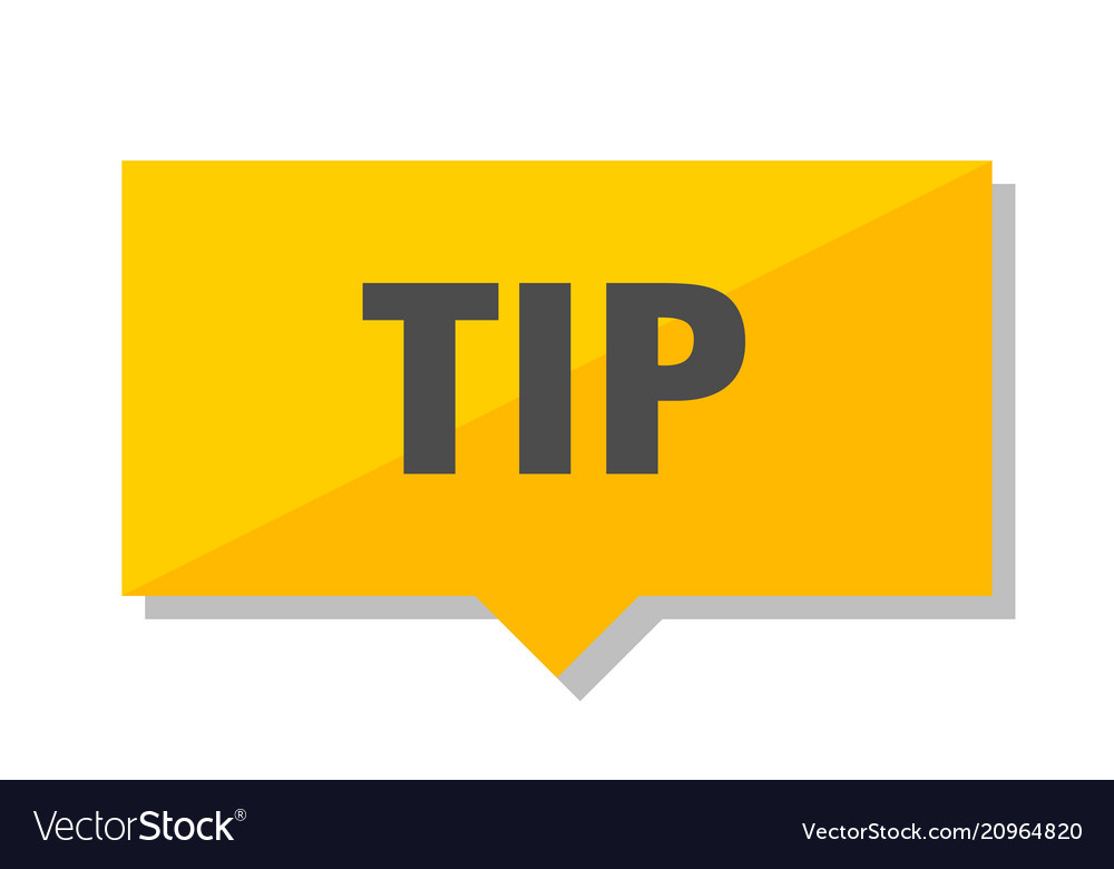 Yellow Price Tag with Tip Icon