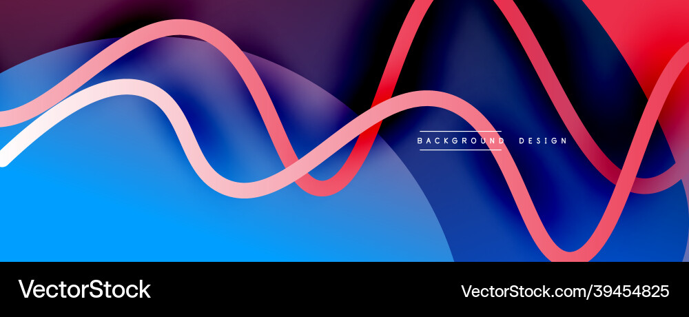 Abstract gradient background with wave line Vector Image