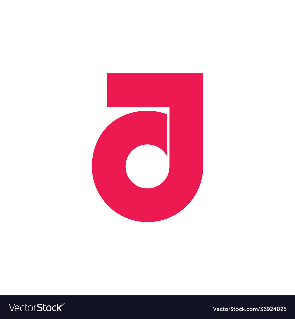 Abstract letter jd simple loop logo Royalty Free Vector