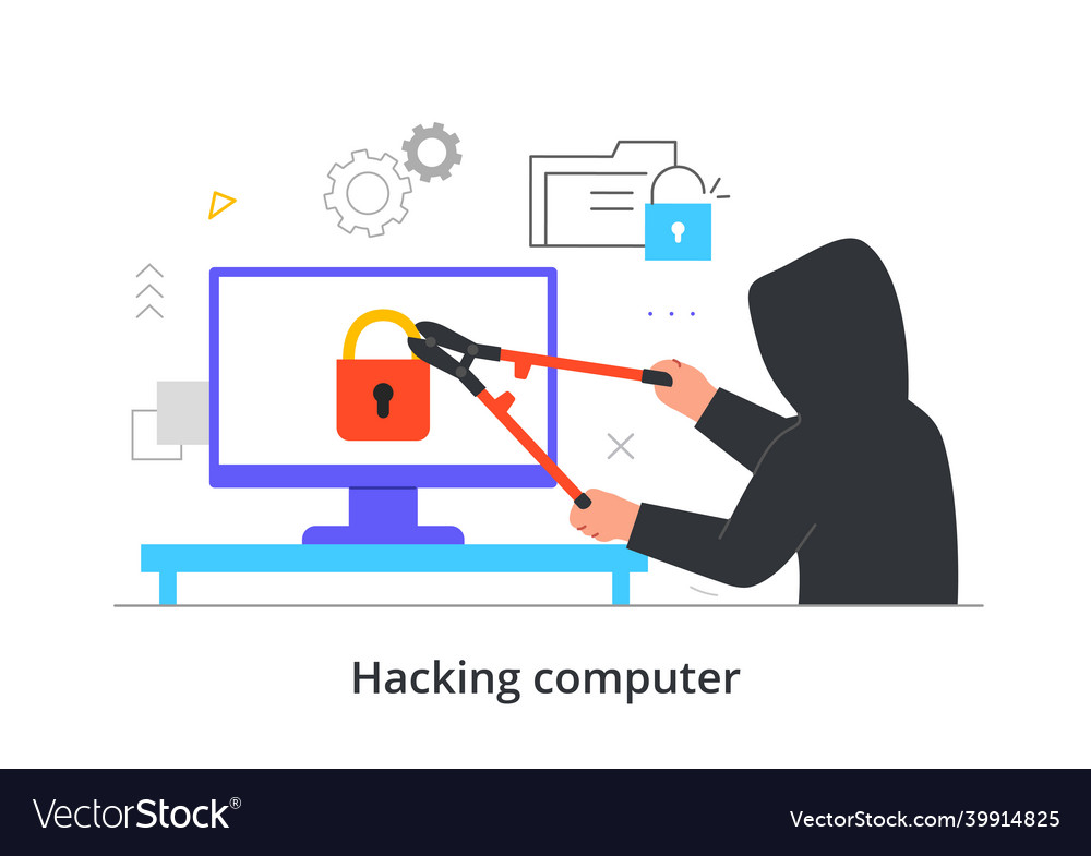 Computer hacking concept