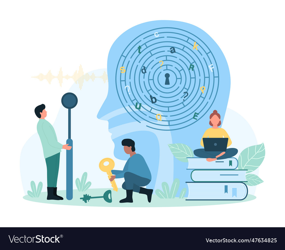 Difficulty in learning understanding and memory Vector Image