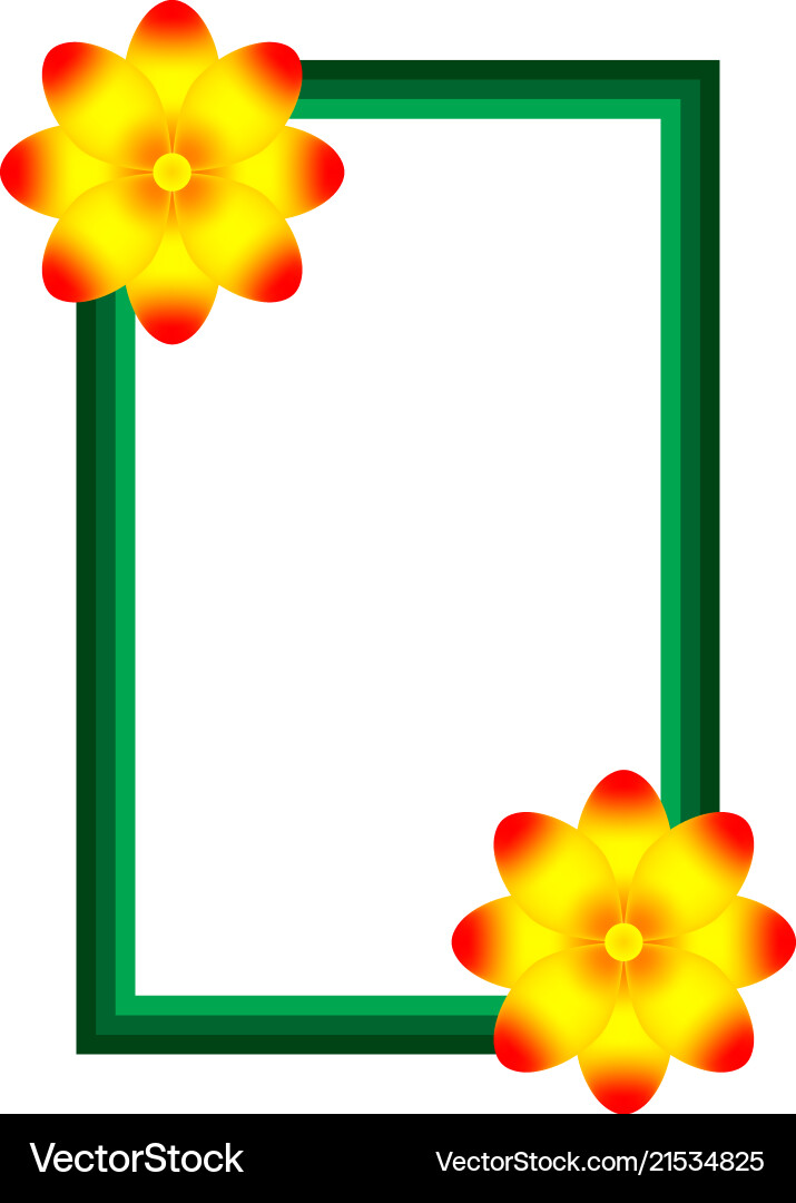 Flower frame Royalty Free Vector Image - VectorStock