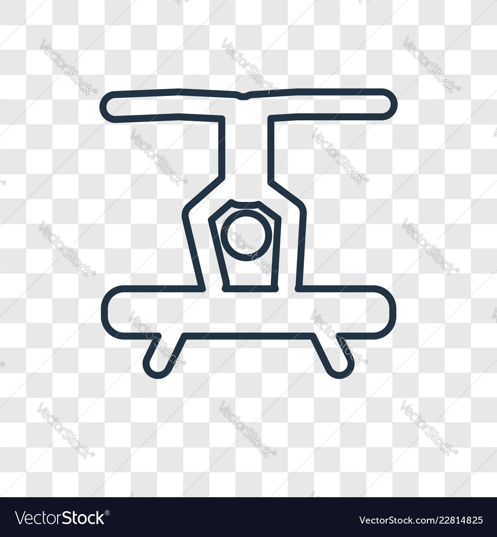 Gymnastic concept linear icon isolated