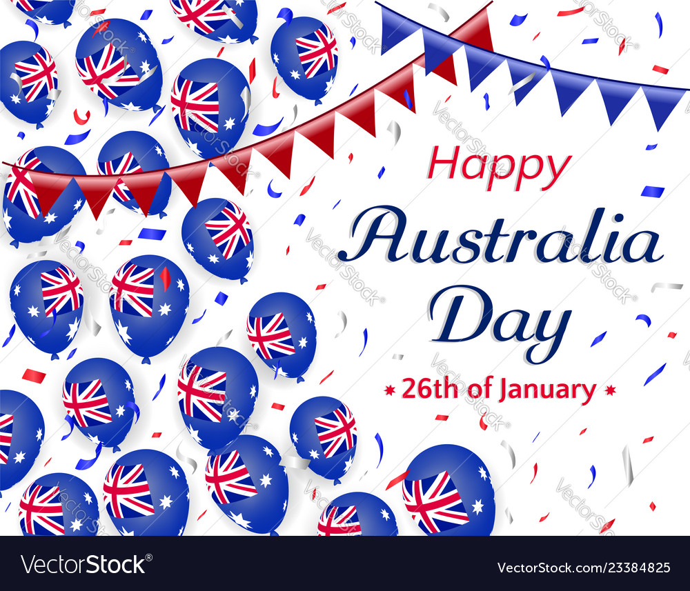 Happy australia day 26 january helium balloons