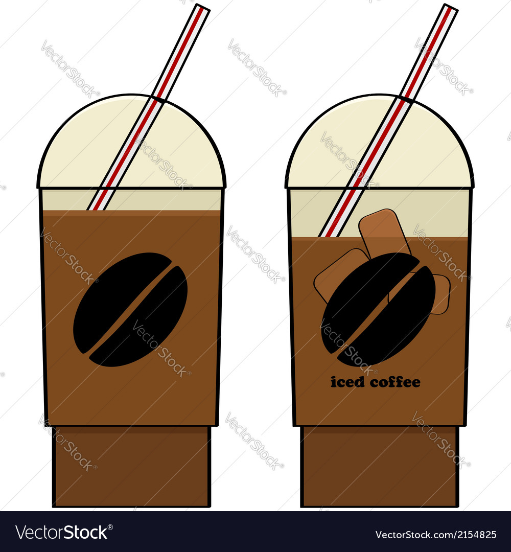 Download Iced coffee Royalty Free Vector Image - VectorStock