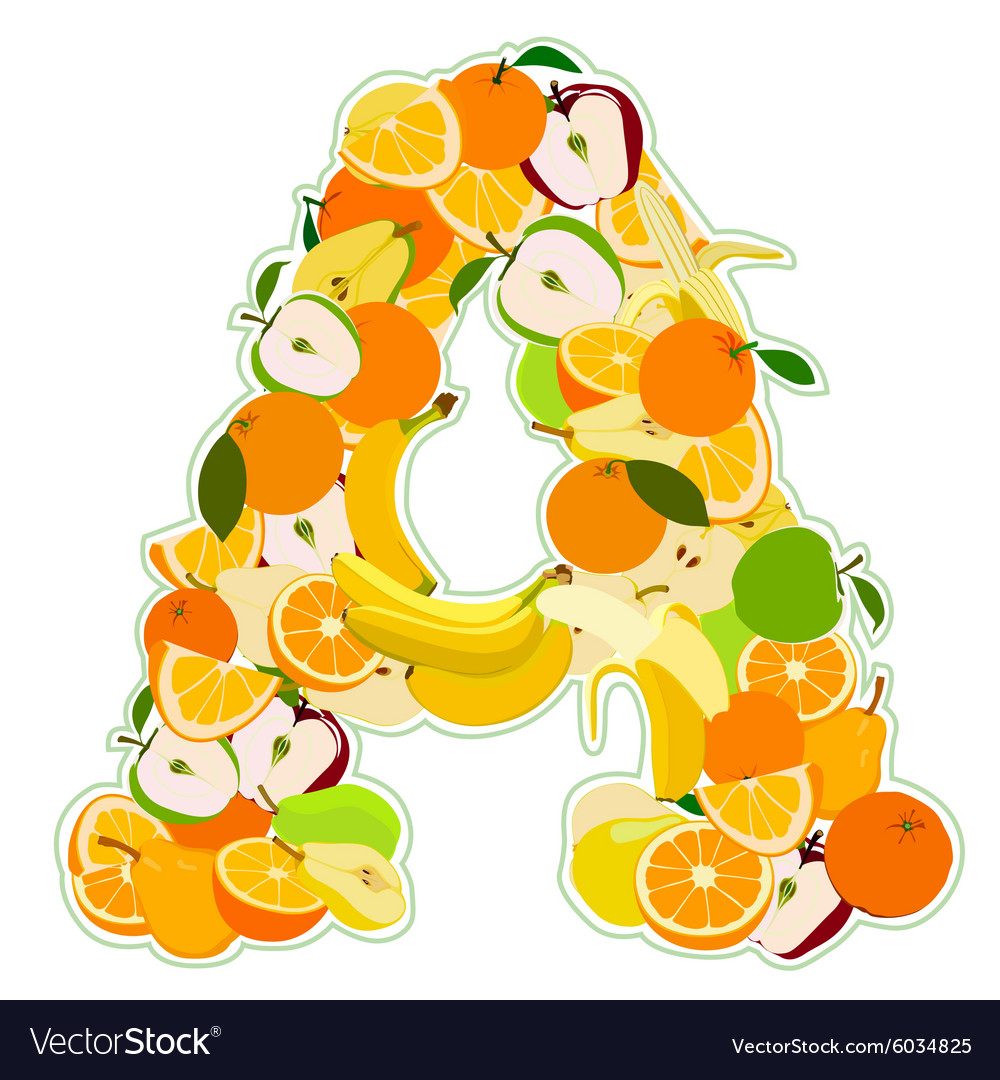 Letters fruits. Letters fruits