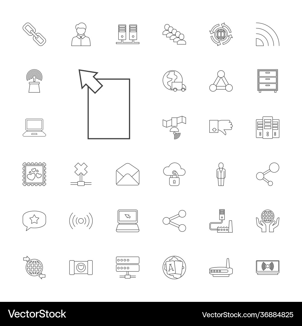 Network icons Royalty Free Vector Image - VectorStock