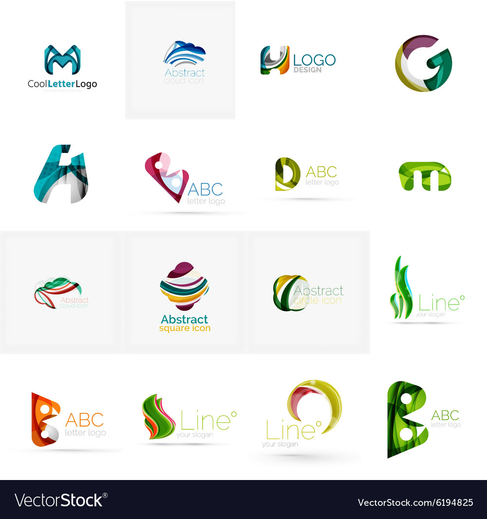 Set Of Universal Company Logo Ideas Business Icon Vector Image