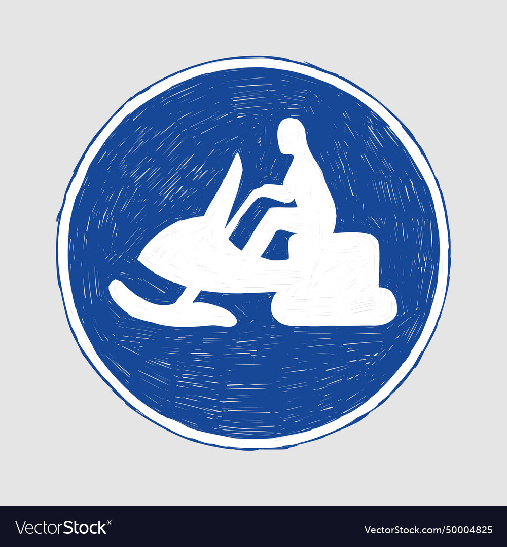 Snowmobile Strassenschild in Schwedenbahn für Offroad vector image Snowmobile Strassenschild in Schwedenbahn für Offroad