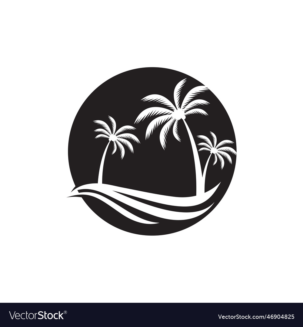 Tropical island design template Royalty Free Vector Image