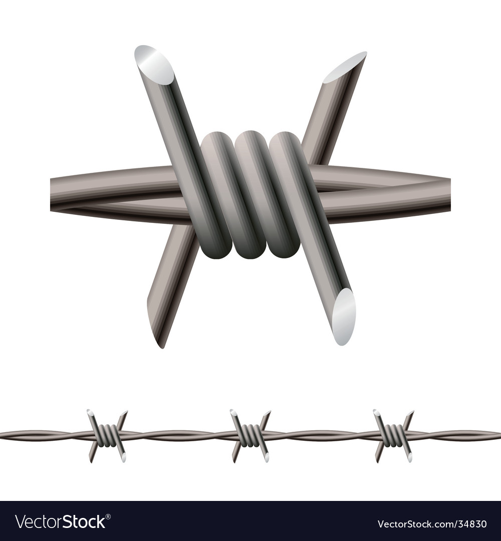 Barbed wire Royalty Free Vector Image - VectorStock