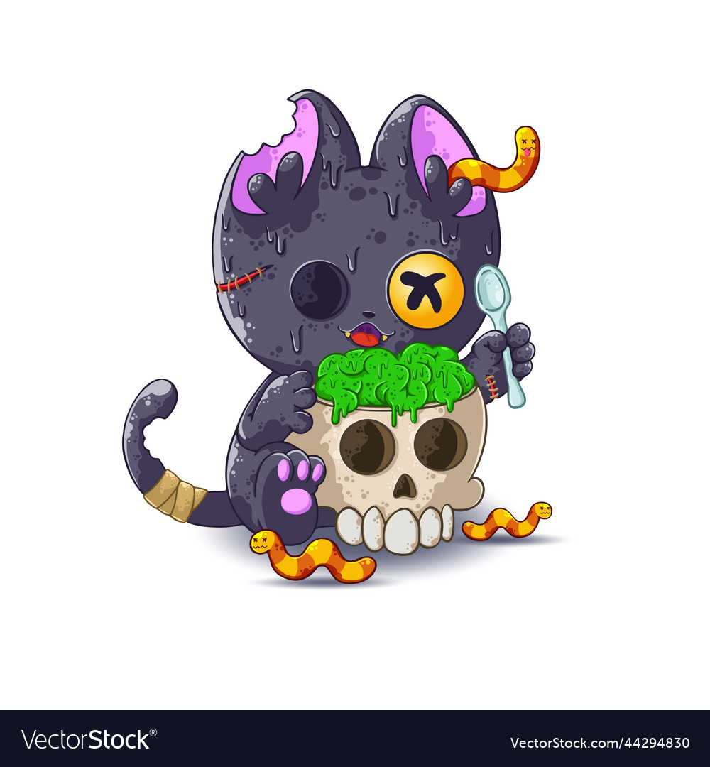 Kitten With Worms