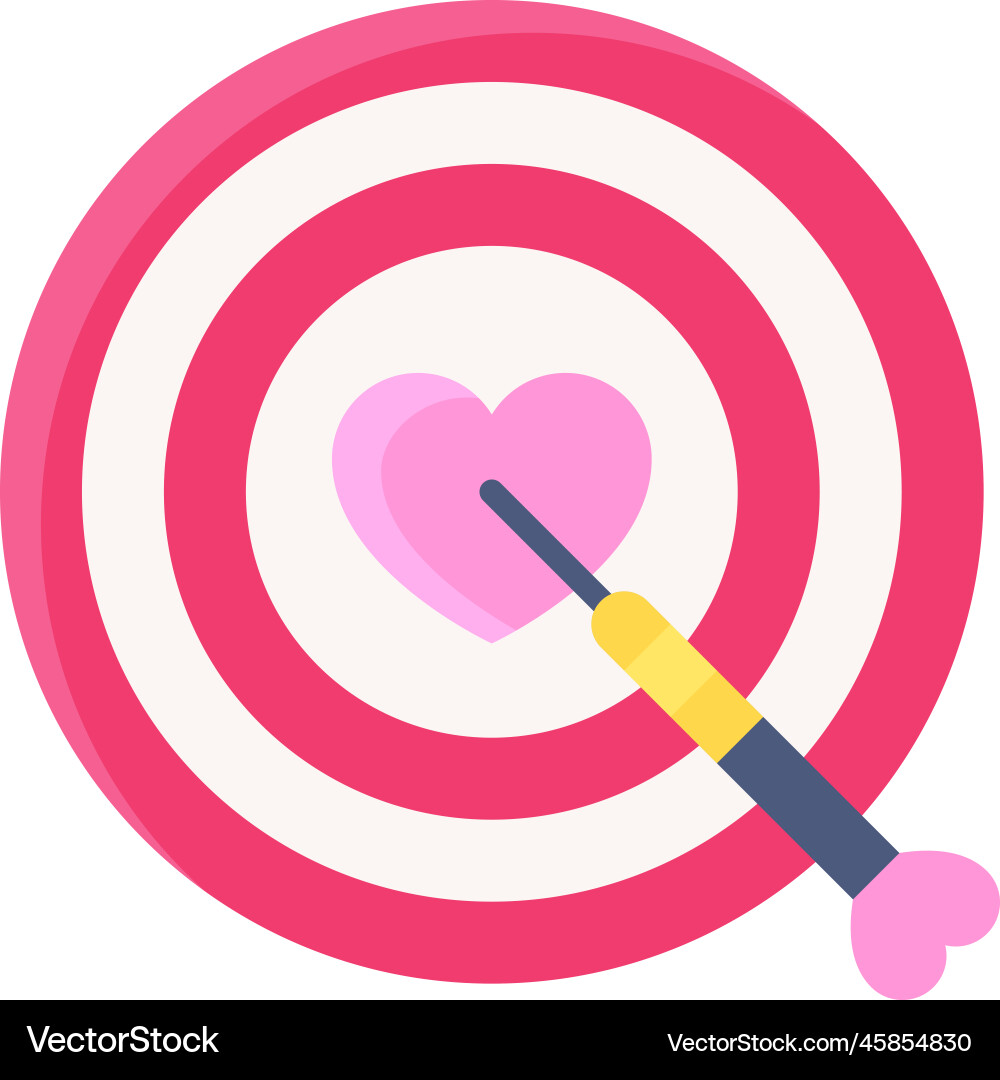 Darts icon love and heart Royalty Free Vector Image