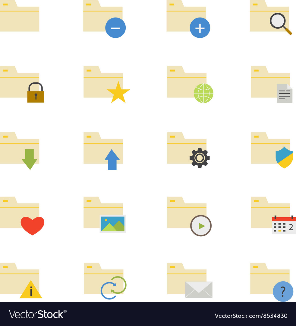 Folder flat icons color