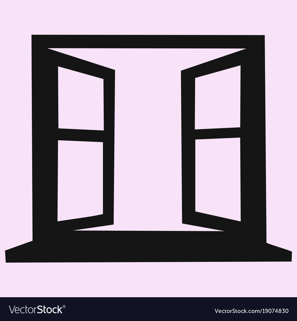 Isolated Window Frame Silhouette