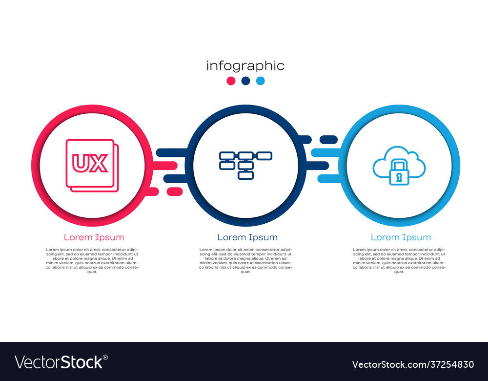 Set line ui or ux design site map and cloud vector image Set line ui or ux design site map and cloud