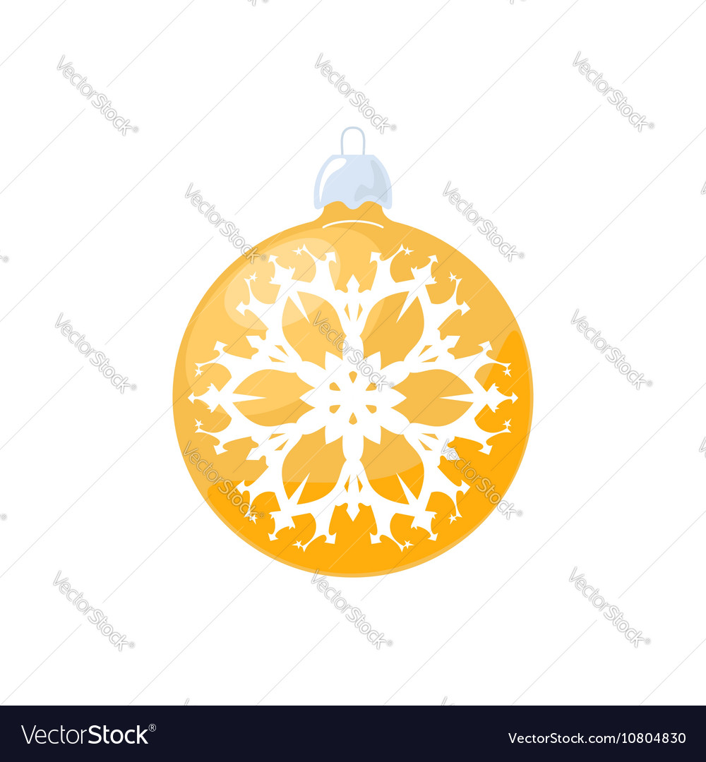 Yellow ball isolated on white background Vector Image