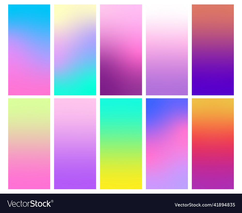 Abstract Set Gradient Backgrounds Royalty Free Vector Image