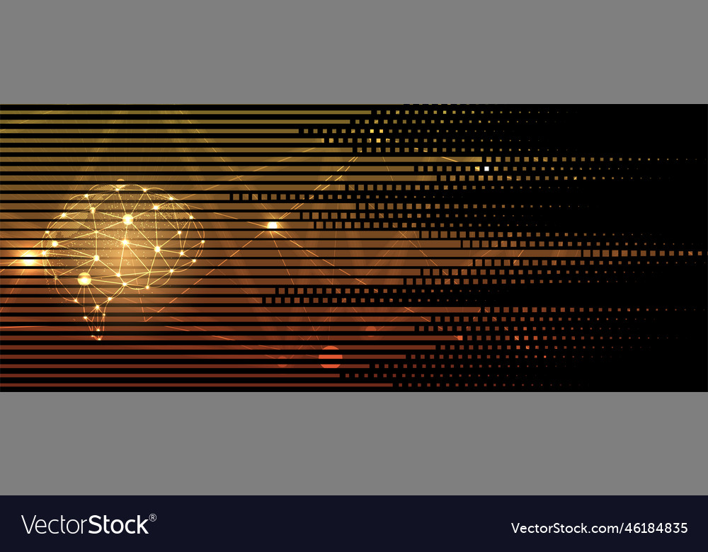 Artificial intelligence technology web background vector image Artificial intelligence technology web background