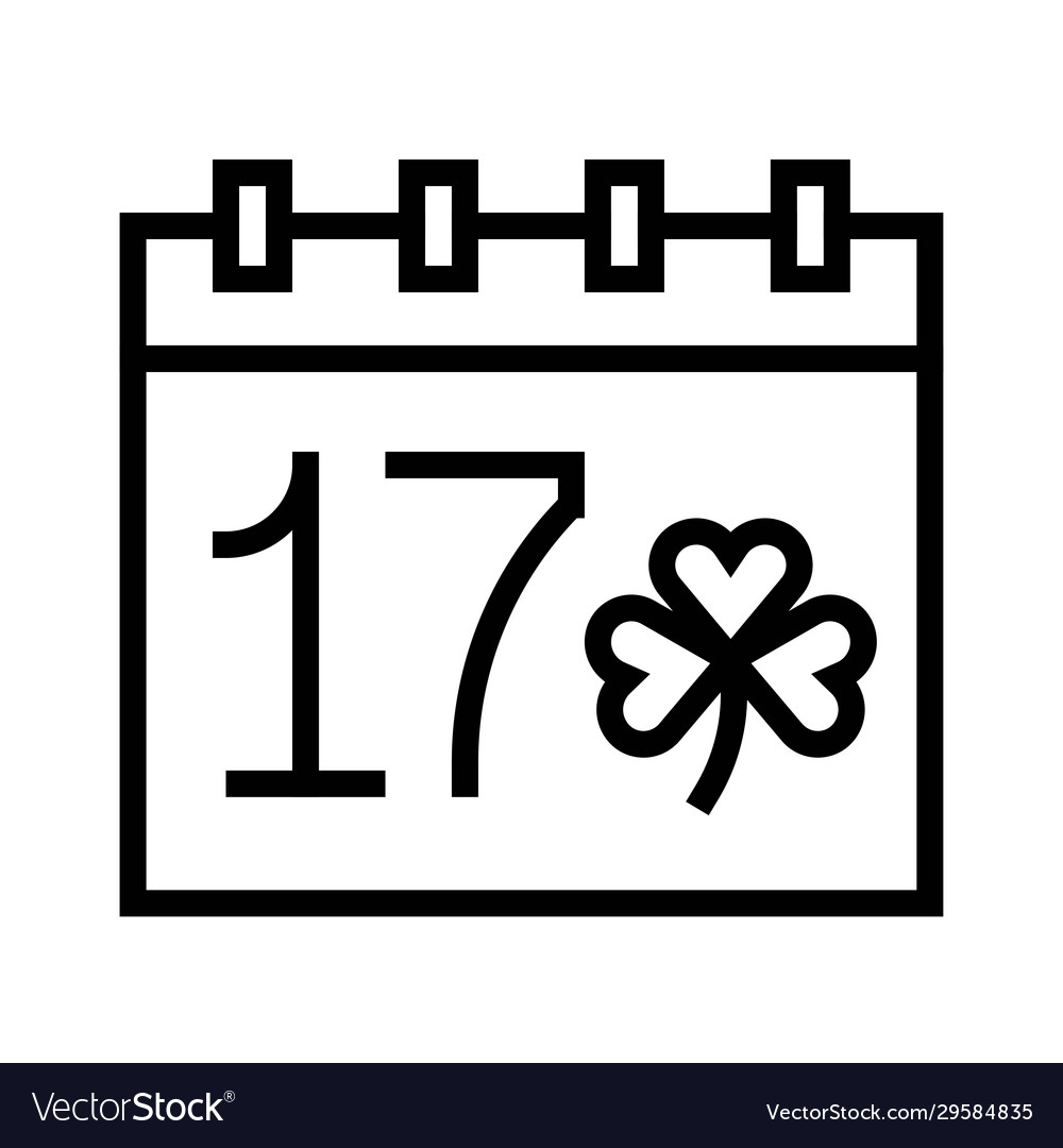 Calendar icon saint patricks day related