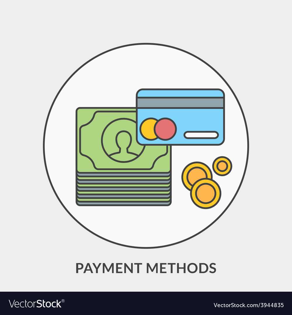 Flat design concept for payment methods