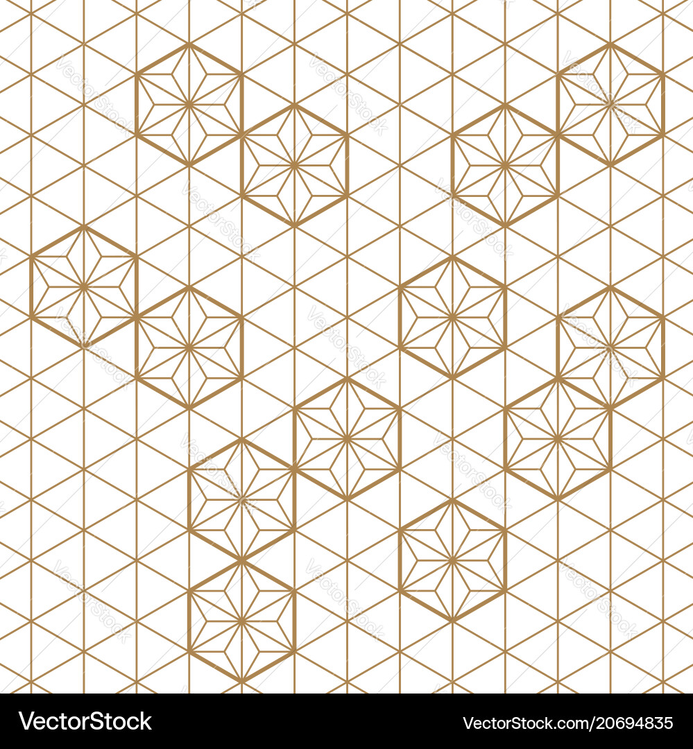 Japanese gold background and pattern geometric Vector Image