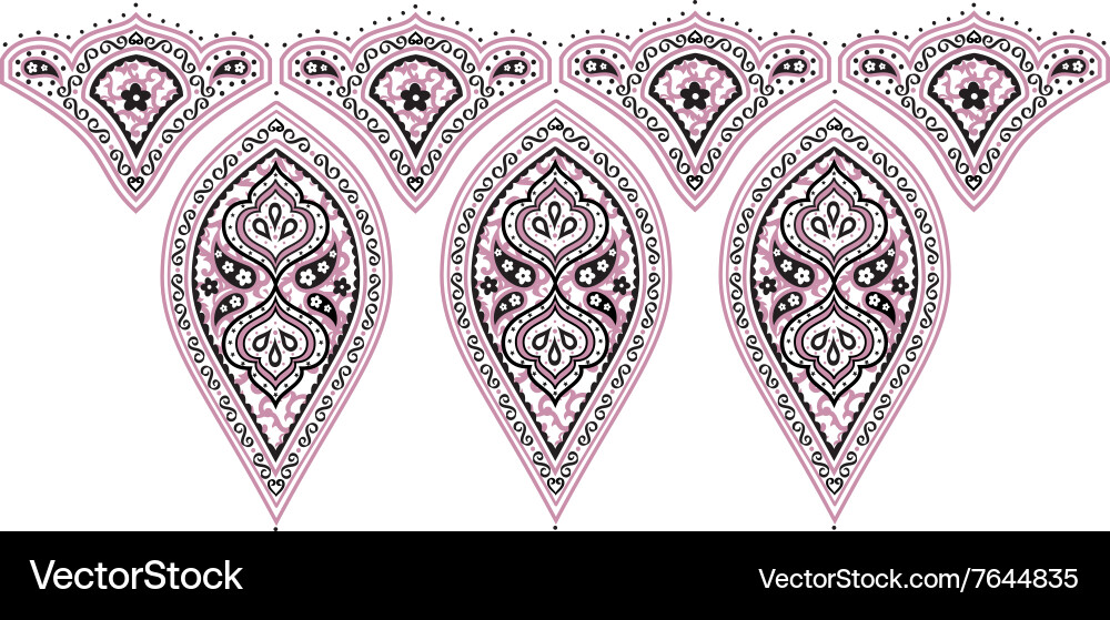Paisley Mehndi Floral Design Royalty Free Vector Image
