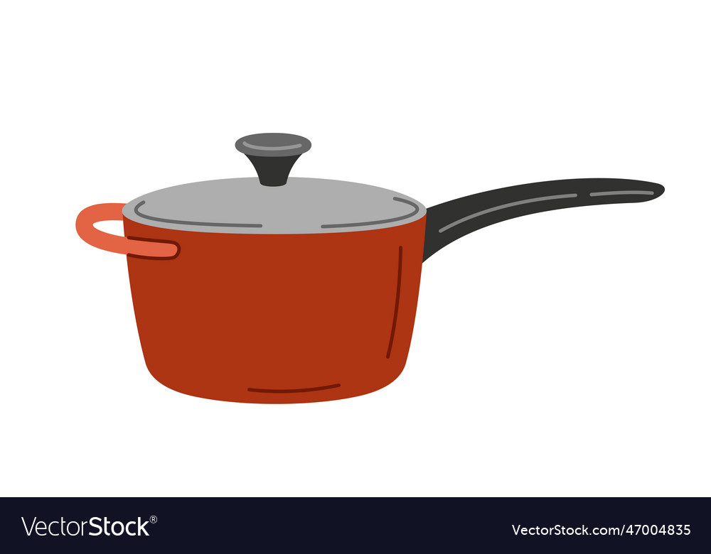 Funny kitchen pot character - pot vector illustration Stock Vector by  ©hanaschwarz 109140564