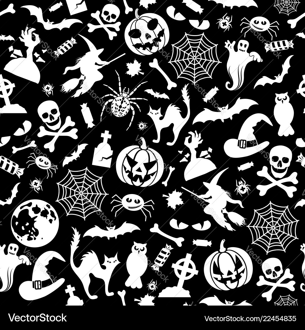 Seamless halloween pattern Royalty Free Vector Image