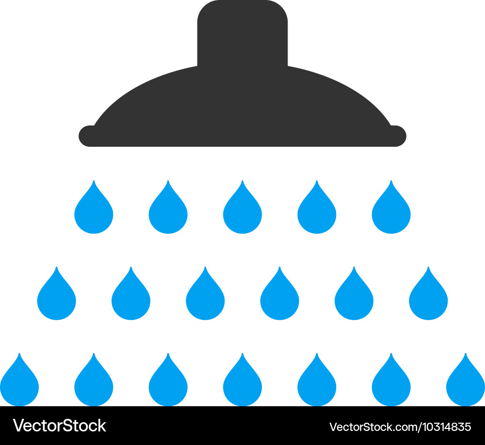 Shower flat icon Royalty Free Vector Image - VectorStock