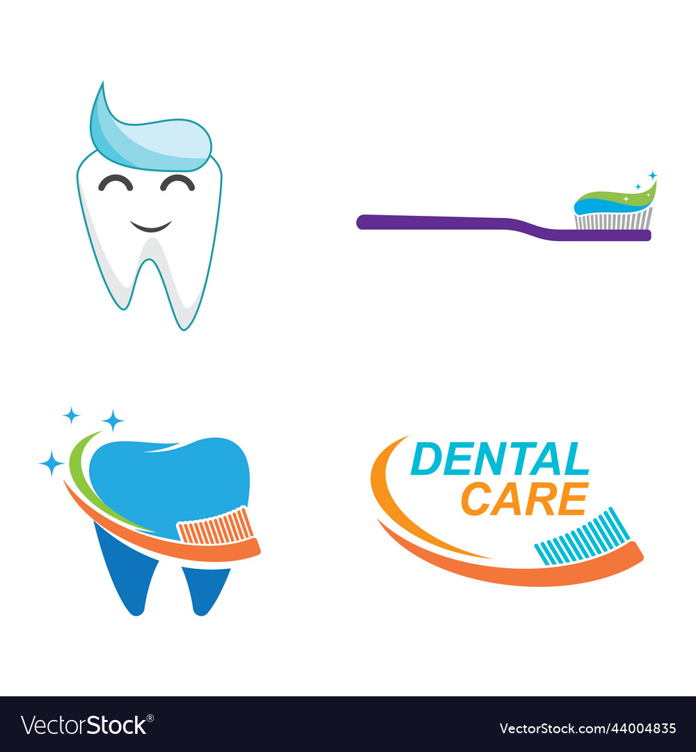 Toothbrush logo Royalty Free Vector Image - VectorStock